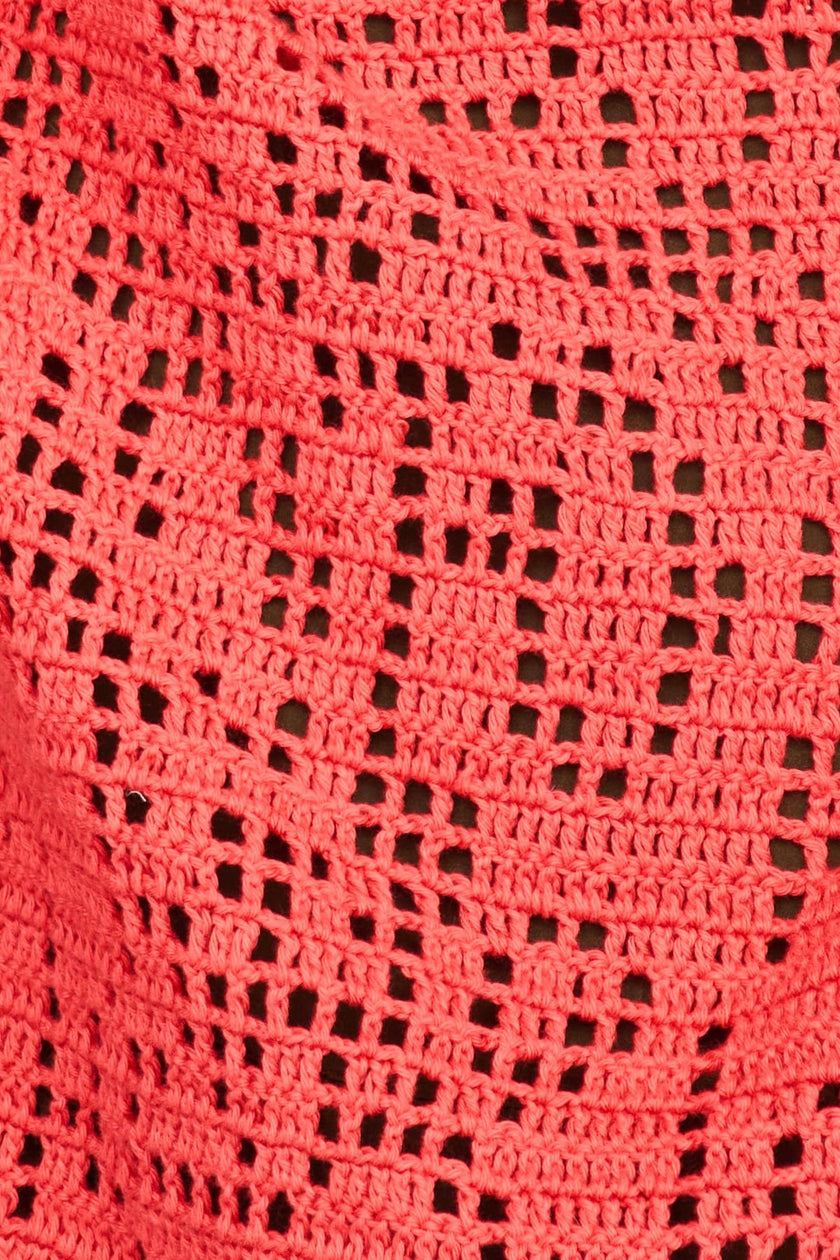 Madrid Hand Crochet Tunic in Chili