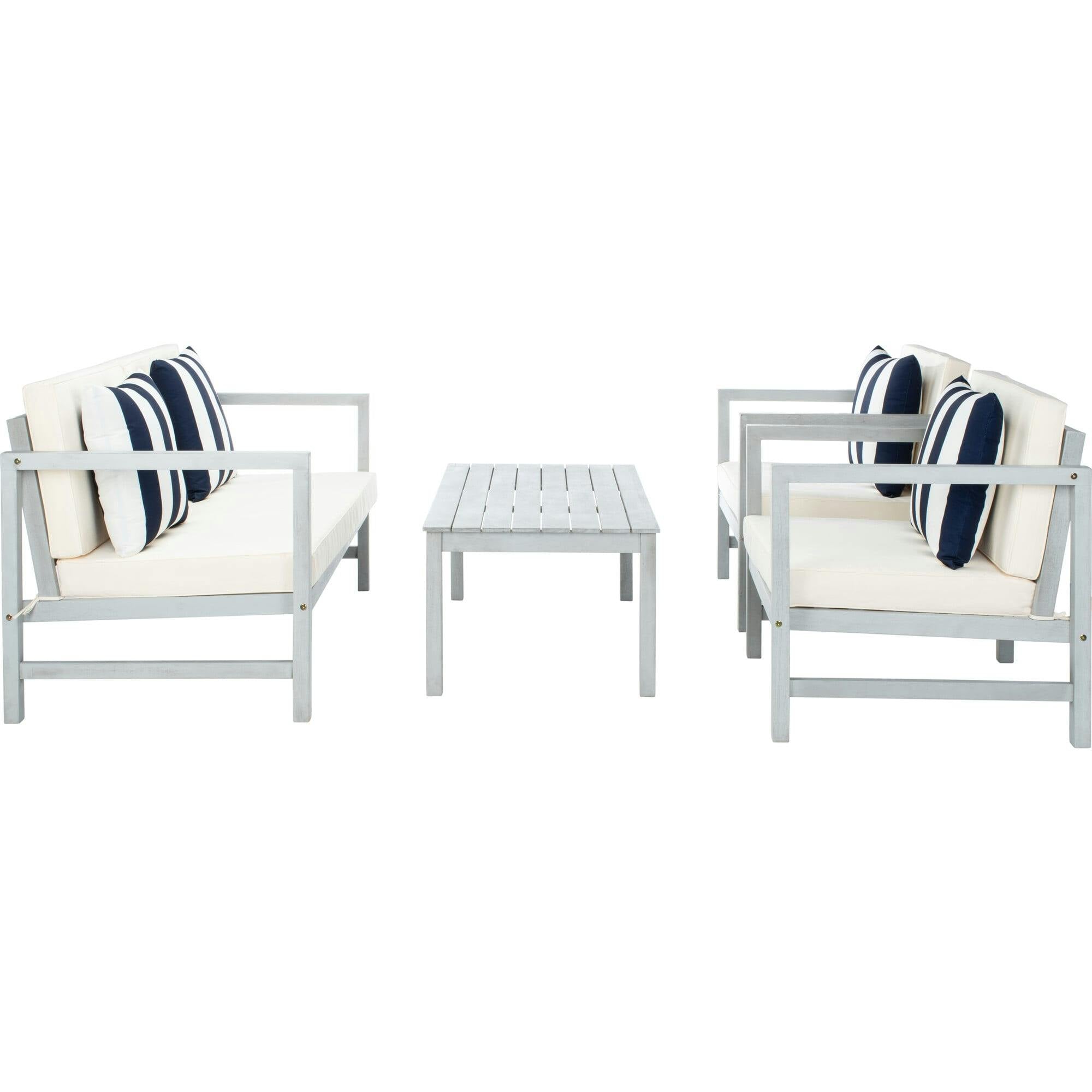 Montez 4-Piece Outdoor Set with Accent Pillows