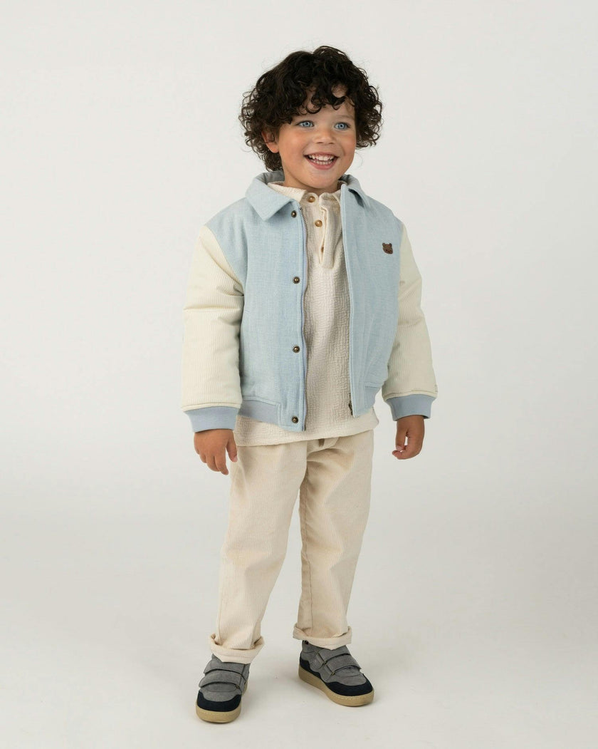 Zemmie Denim Jacket | Bear | Ice Blue