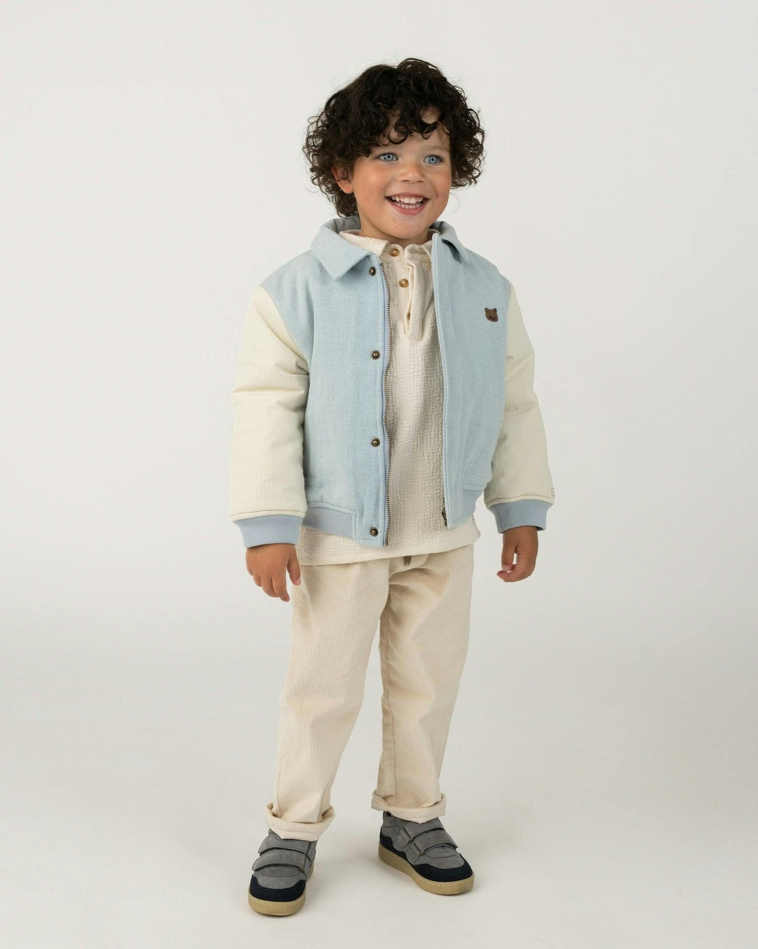Zemmie Denim Jacket | Bear | Ice Blue