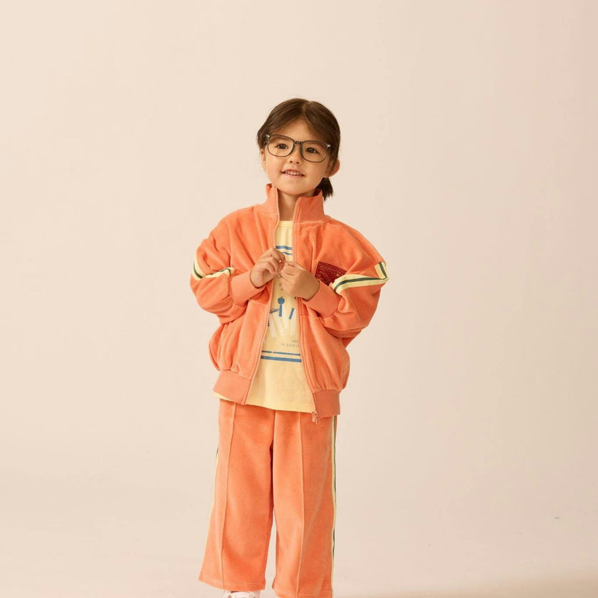 Velour Riley Track Pants in Sunset Serenade