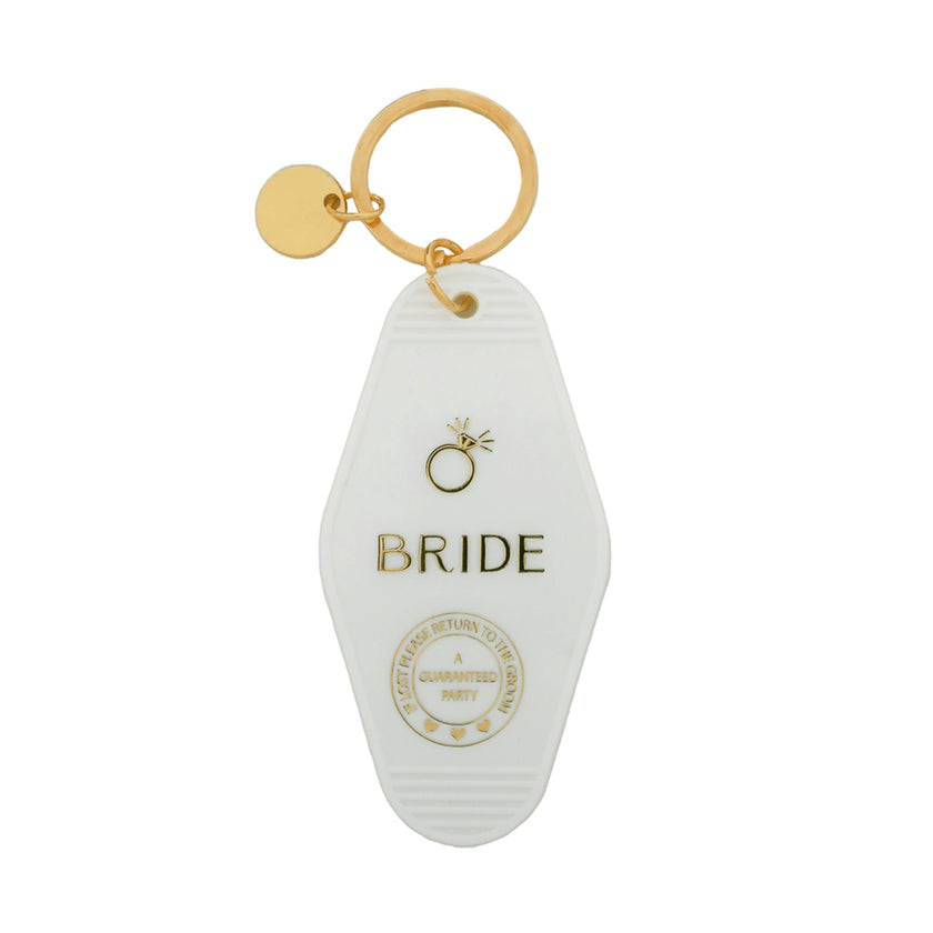 Camp Bachelorette Bride Keychain