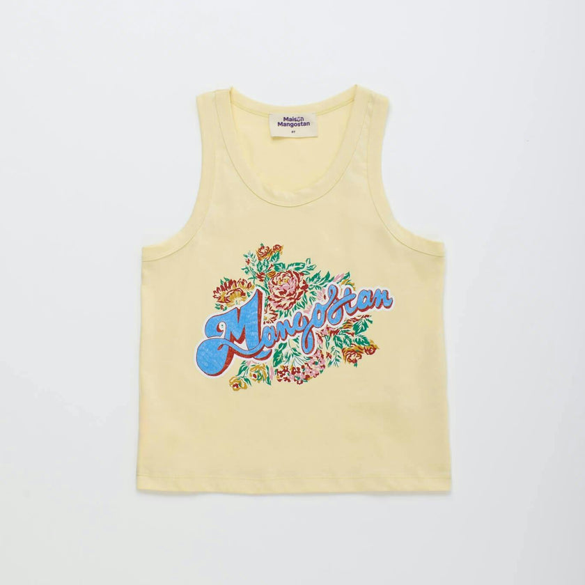 VINTAGE FLOWERS TANK TOP VANILLA