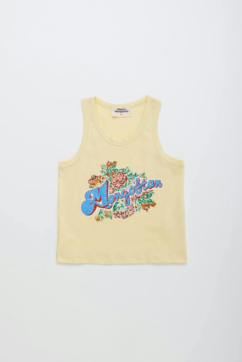 VINTAGE FLOWERS TANK TOP VANILLA