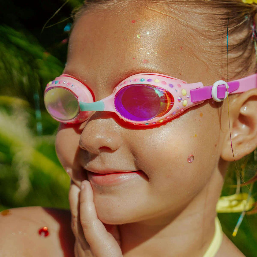 Pink Paradise Tropical Youth Swim Goggle