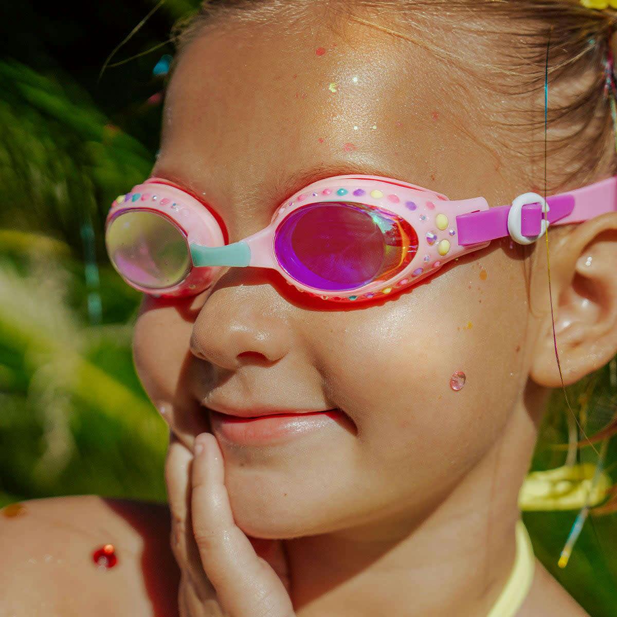 Pink Paradise Tropical Youth Swim Goggle