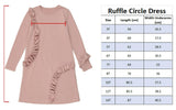Ruffle Neck Long Sleeve Dress
