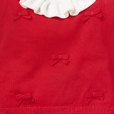 Baby Bow Matching Sweater Set, Red