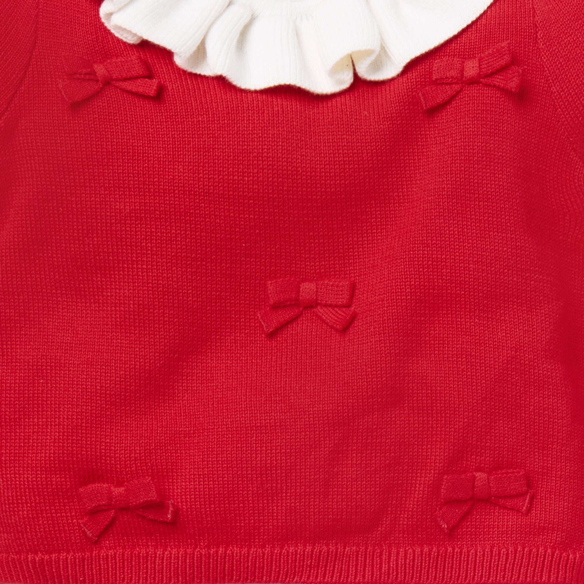 Baby Bow Matching Sweater Set, Red