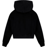 Tenly Cotton Fleece Cropped Kangaroo Pocket Hoodie