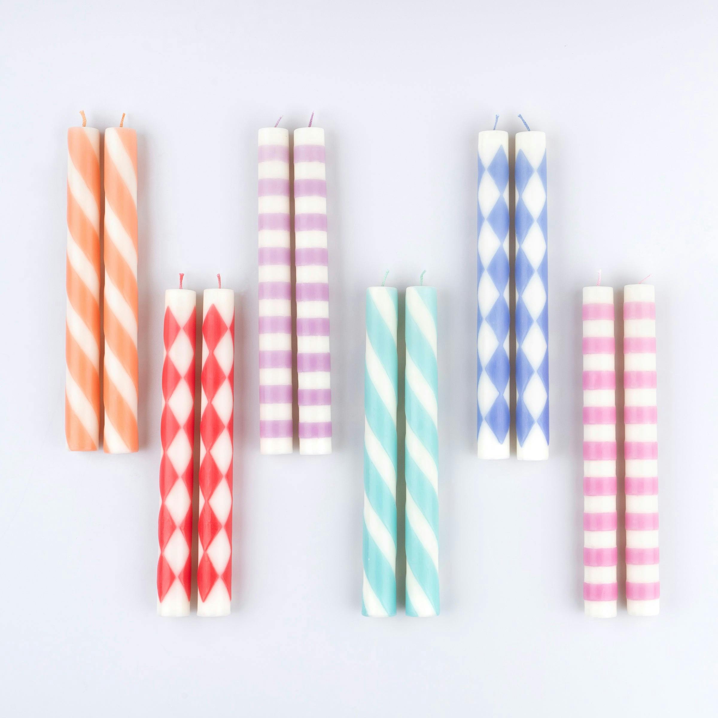 Patterned Table Candles