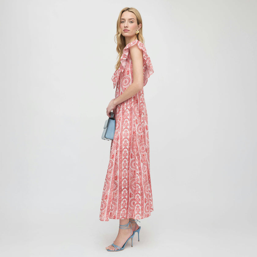 The Milani Dress - Coral Corsica Paisley