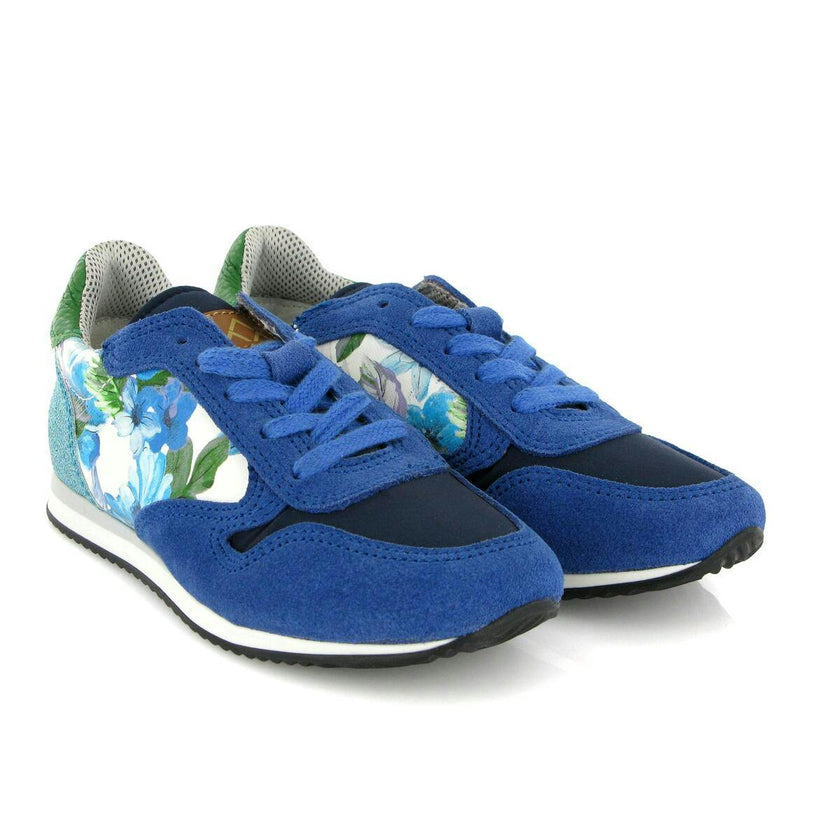 Leather & Textile Runner, Blue Multi