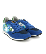 Leather & Textile Runner, Blue Multi