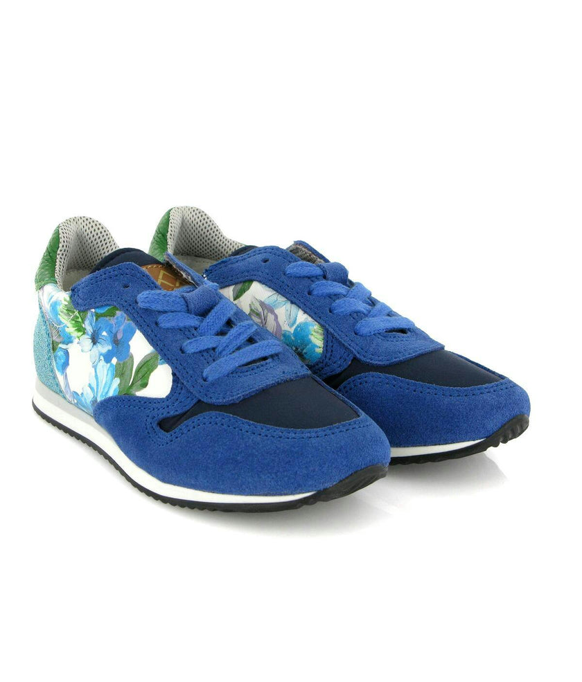 Leather & Textile Runner, Blue Multi