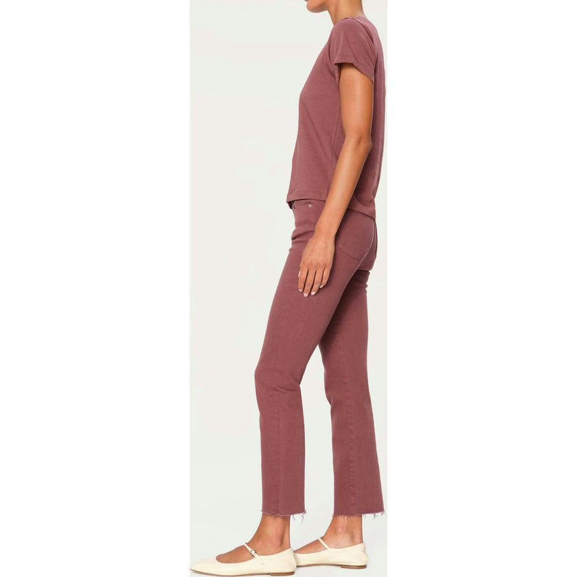 Mara Straight Mid Rise Instasculpt™ Ankle Jeans | Dried Rose