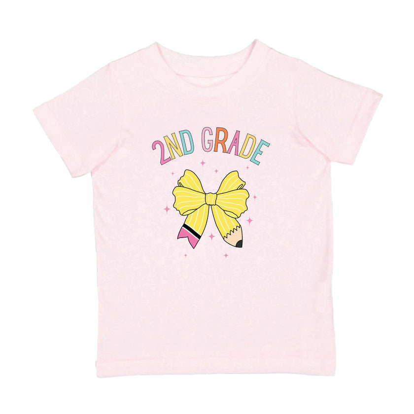 Second Grade Pencil Bow Short Sleeve T-Shirt