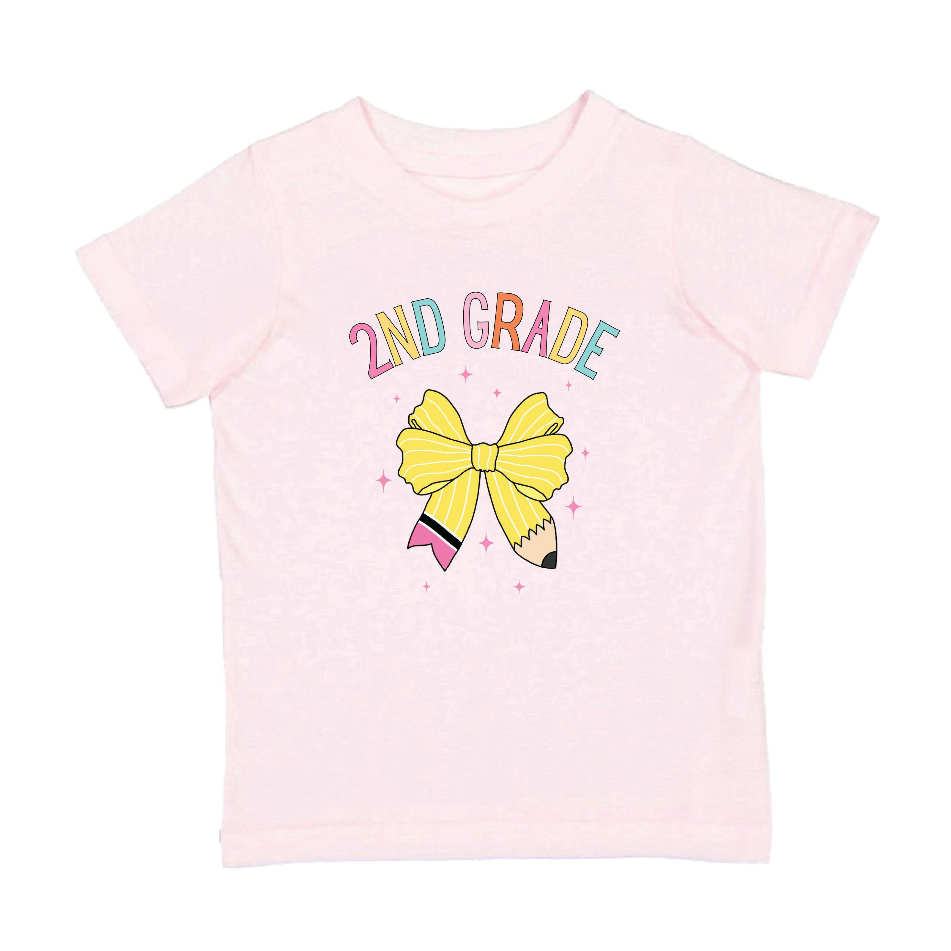 Second Grade Pencil Bow Short Sleeve T-Shirt