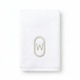 DH Oval Monogram Embroidered Fingertip Towel