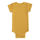 Yellow Mustard Short Sleeved Modal Bodysuit