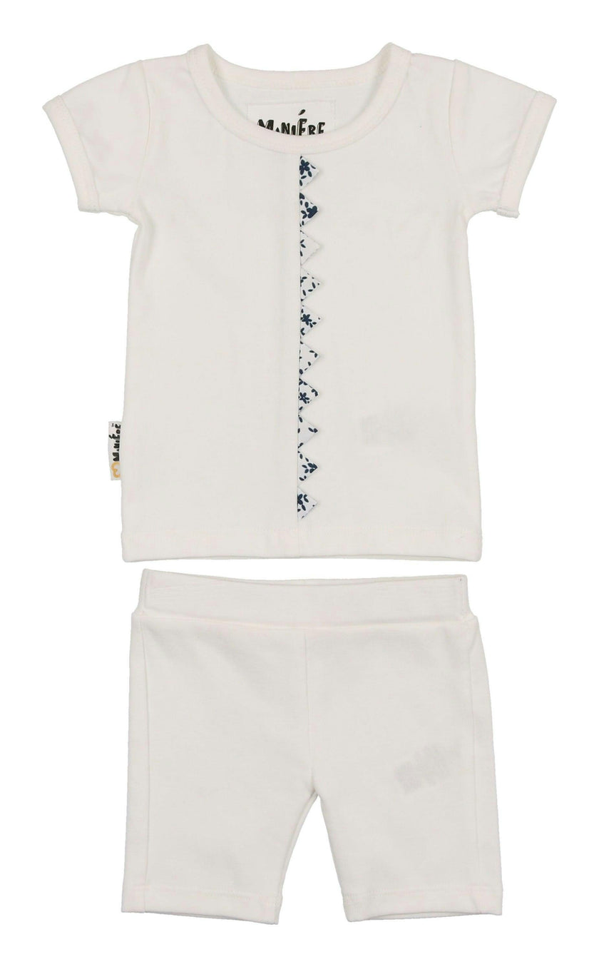 Floral Triangle Front Top & Short Set