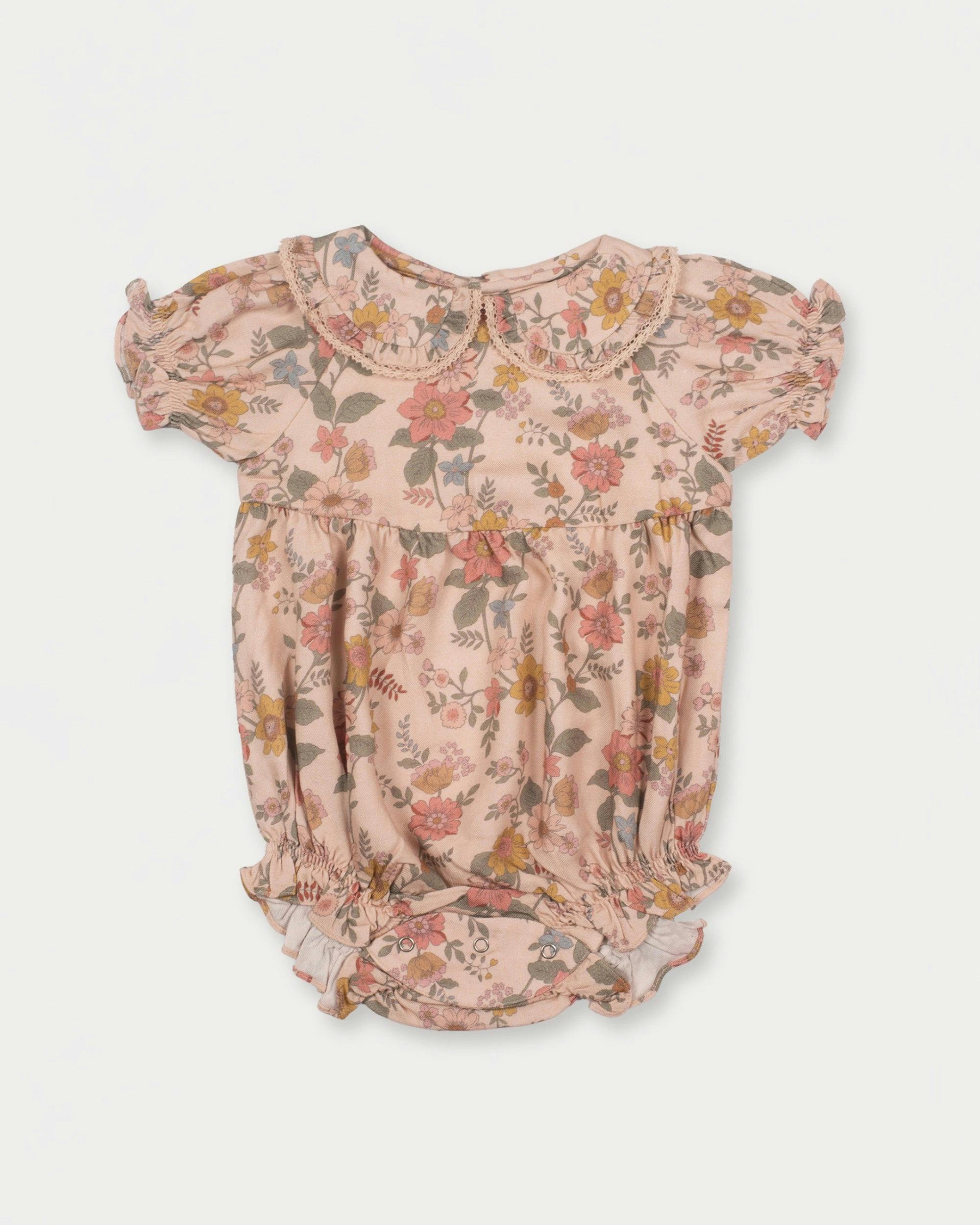 Mathilda Baby Bubble Romper - Bloom