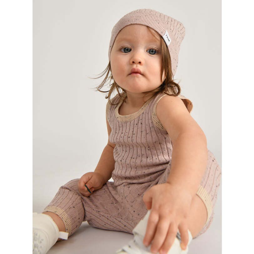 Baby Girls Hug Me Ribbed Contrast Trim Tank Top