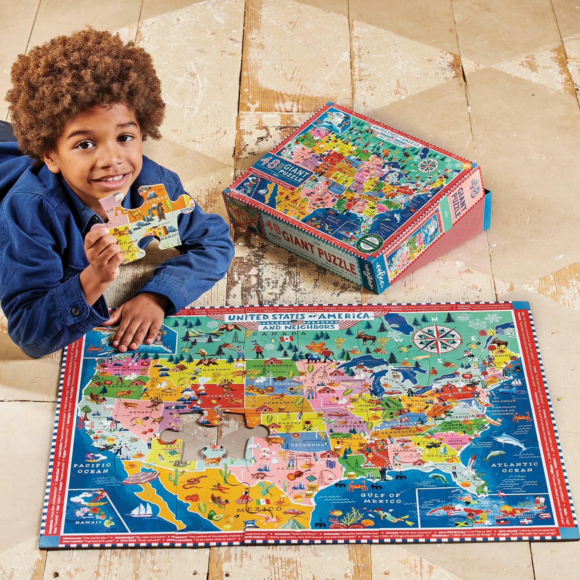 Giant Puzzle: USA Map - 48 Piece