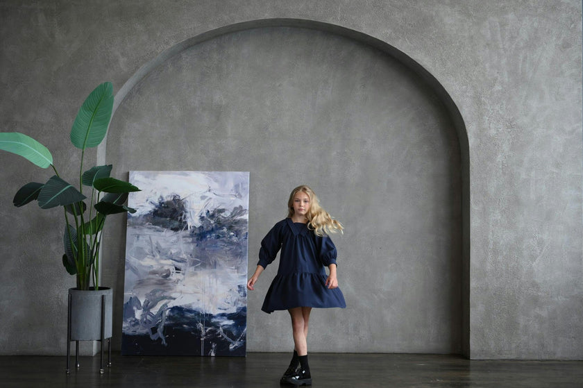 Isla dress (prussian-blue)