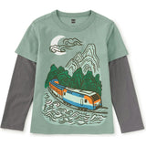 Korean Train Layered Tee, Green