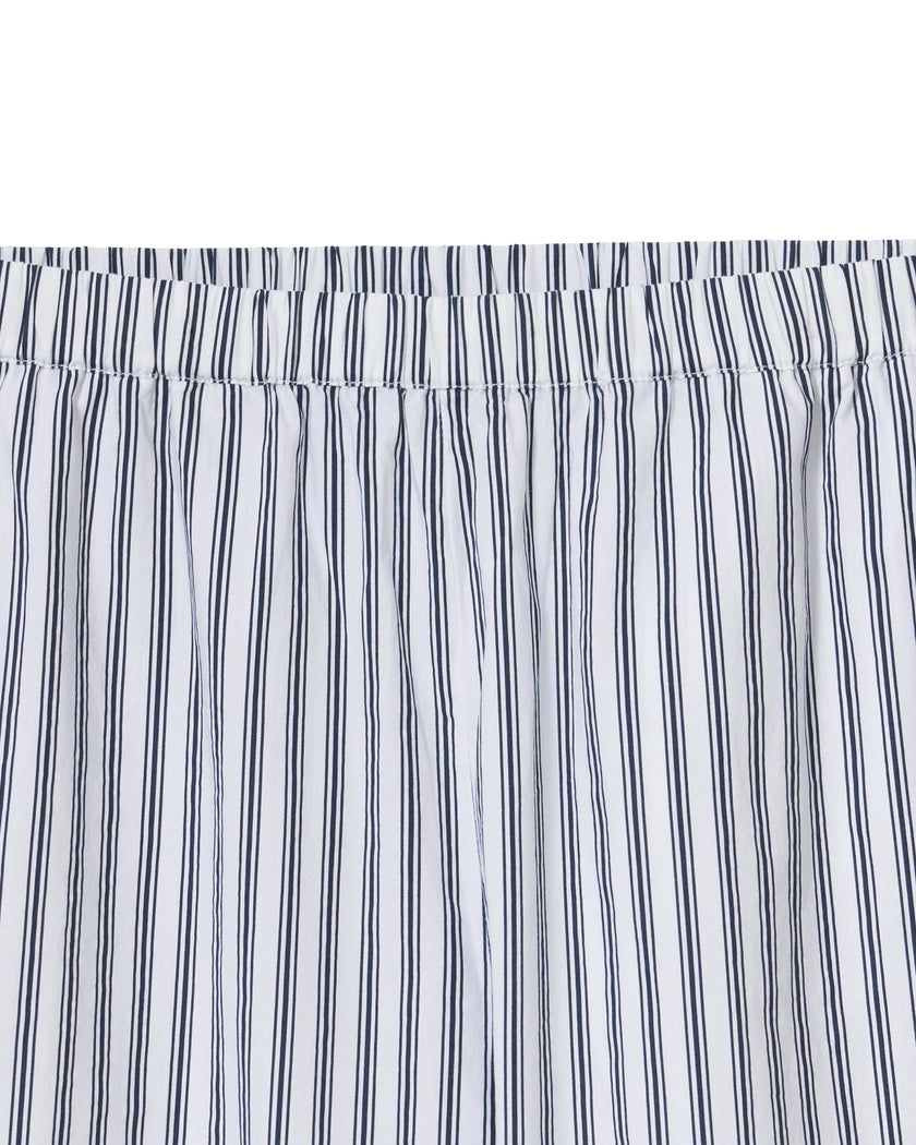 The Celine Poplin Pajama Set in Navy French Ticking