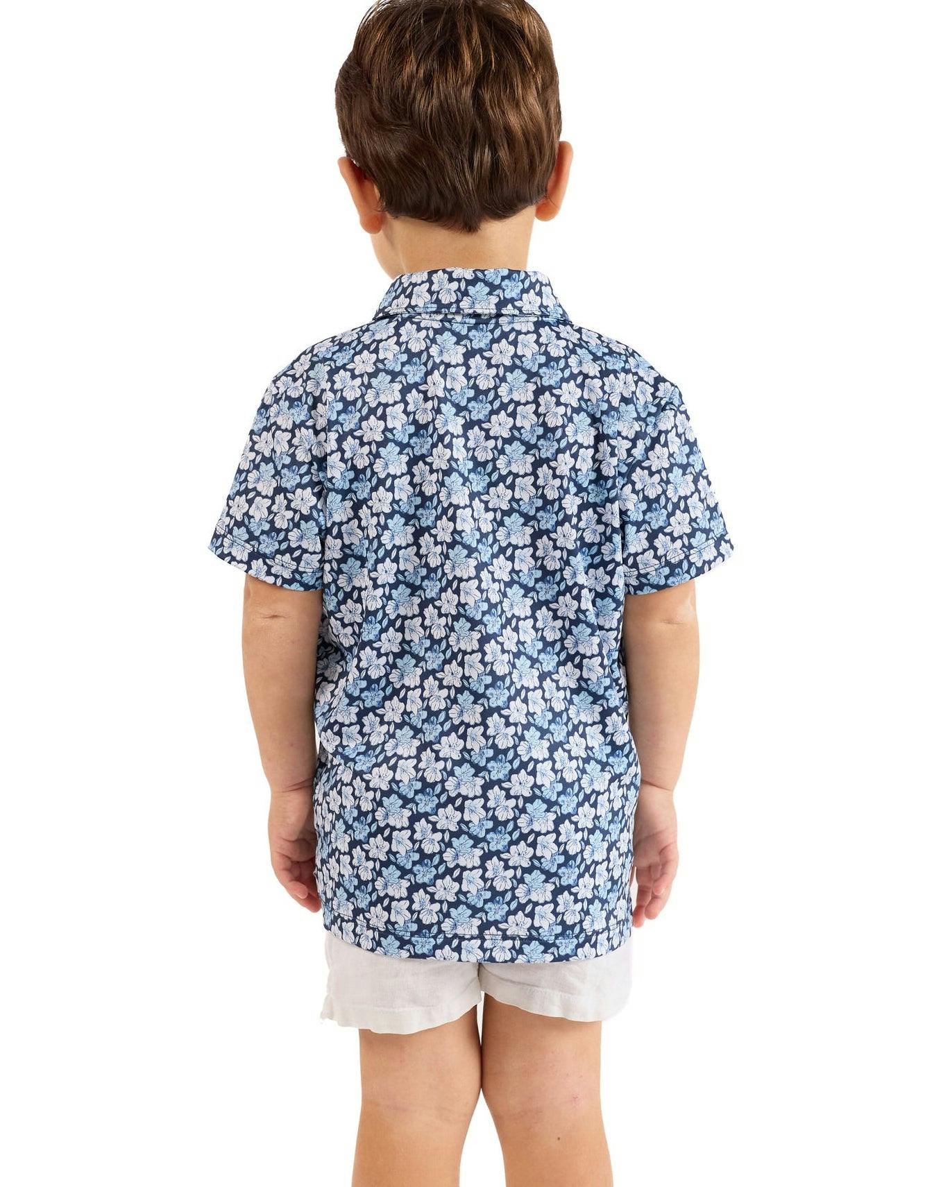 The Azaleas - Navy Boys Golf Polo