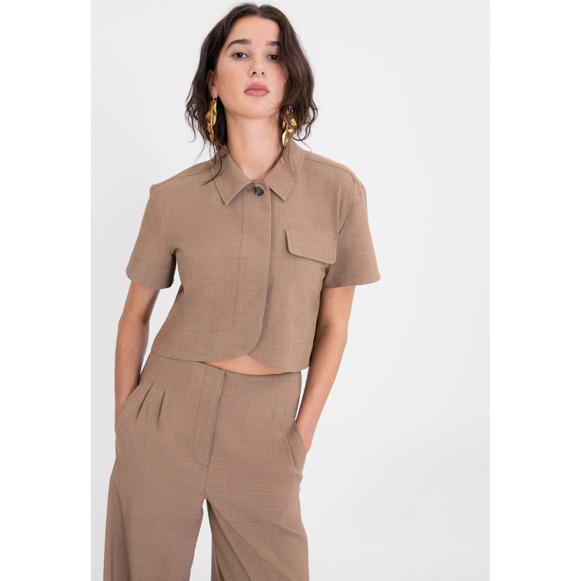 Women's Evelyn Top, Tan