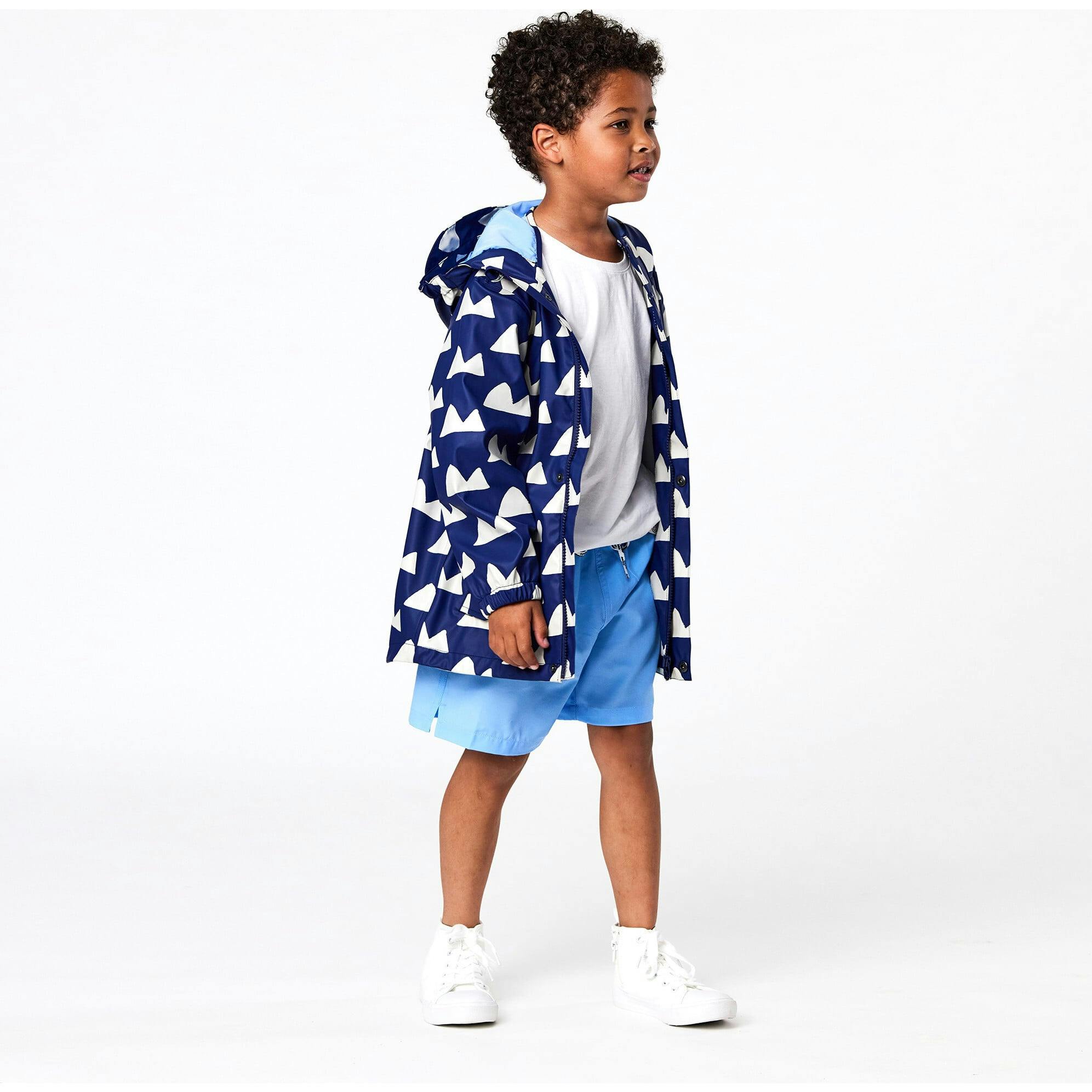 Navy Peak to Peak Recyclced Waterproof Raincoat