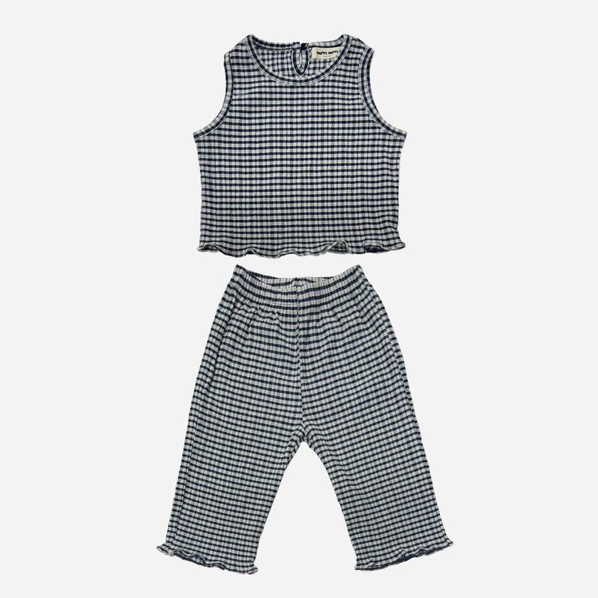 Jio Stripe Tank & Pull-on Set - Navy