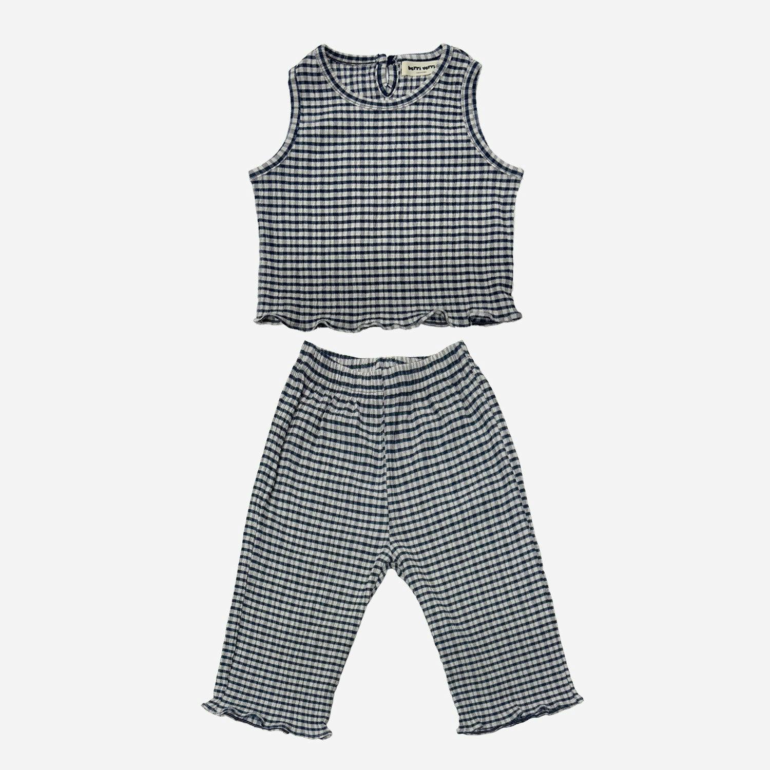 Jio Stripe Tank & Pull-on Set - Navy