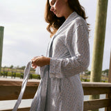 women's slate floral pima robe
