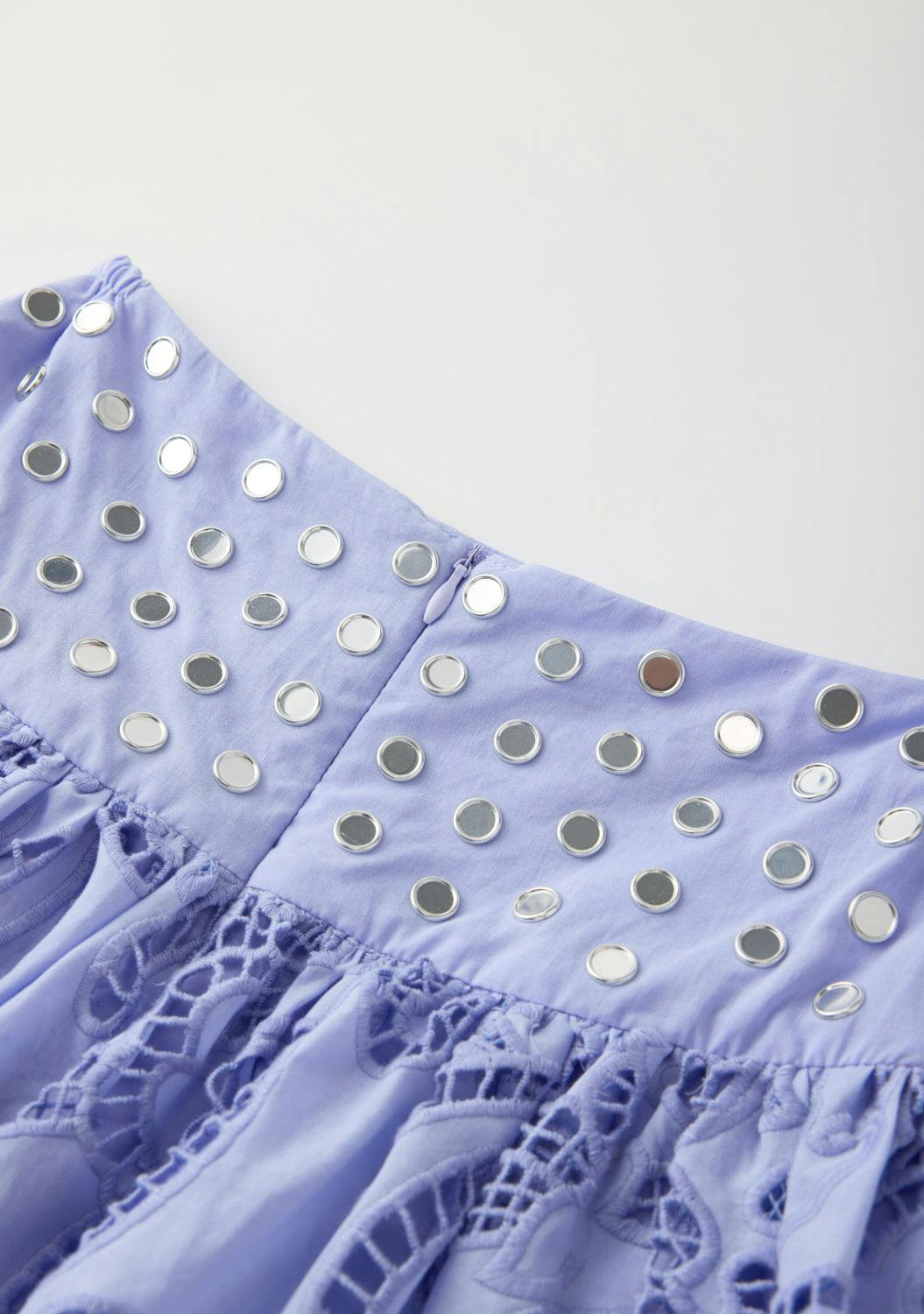 Luciana Embroidered Bubble Mini Skirt