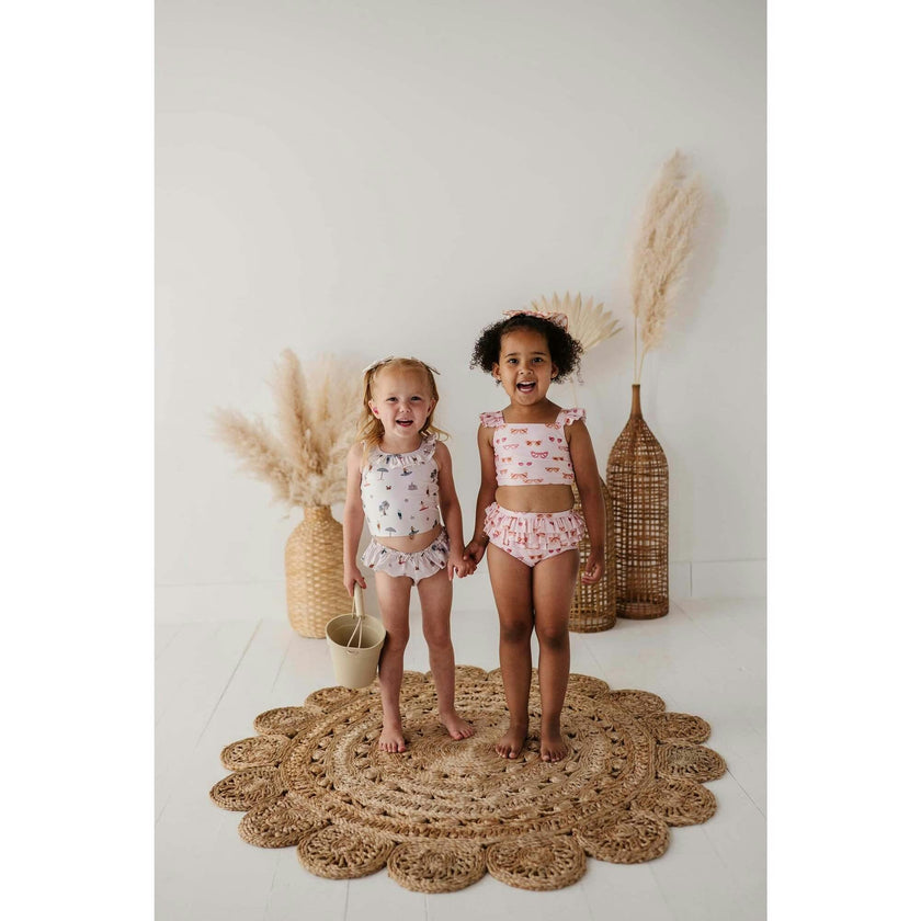 Girl's Two-Piece Tankini Swim Set Desert Rose