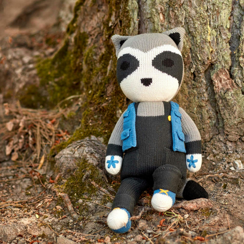 Riley The Racoon Stuffed Animal | Lovey for Babies