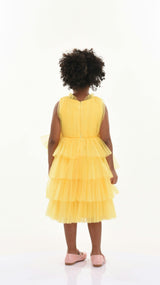 Yellow Farvue Tiered Tulle Dress