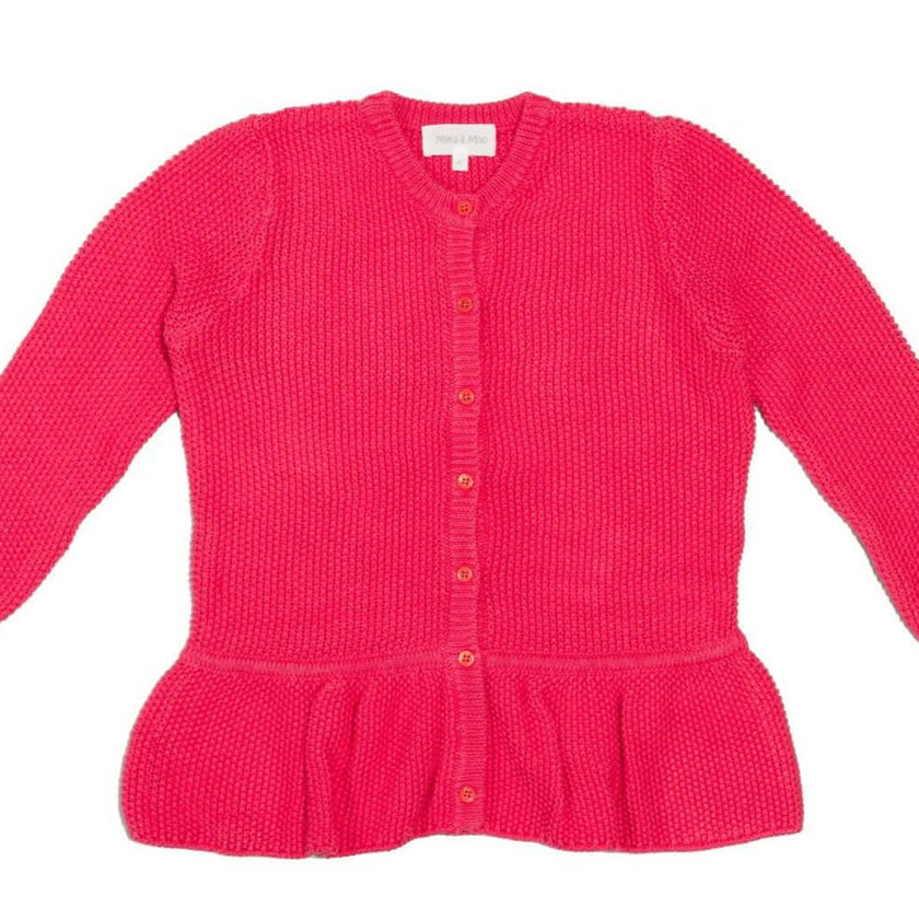 Moss Stitch Jacket | Raspberry