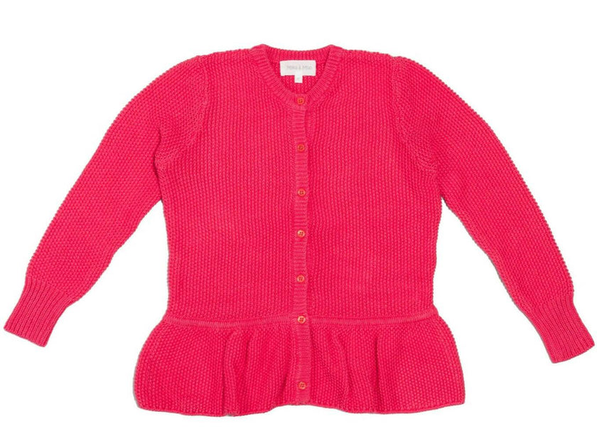 Moss Stitch Jacket | Raspberry