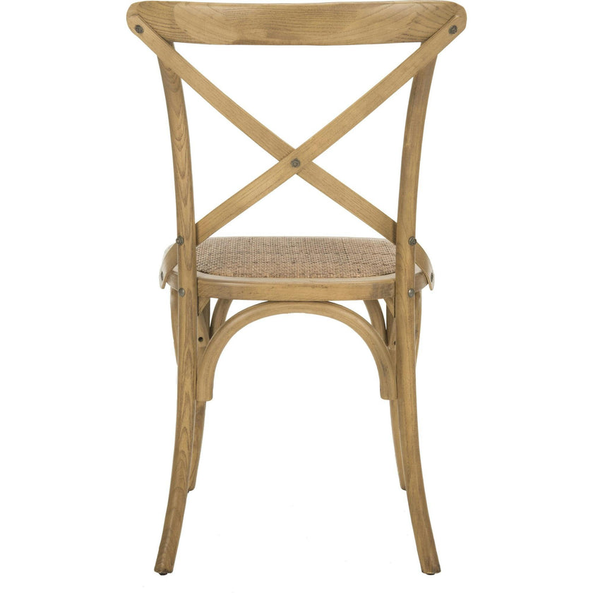 Set of 2 Franklin X Back Farmhouse Chairs