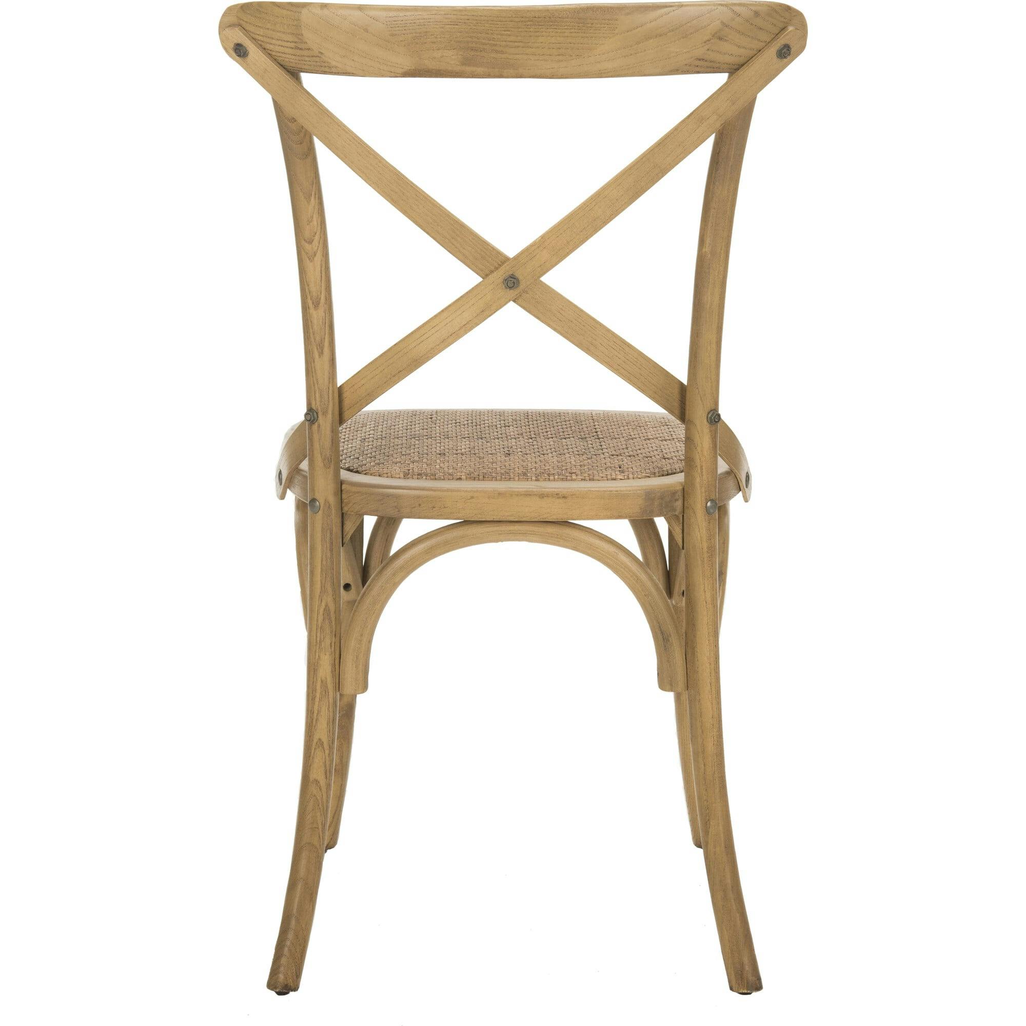 Set of 2 Franklin X Back Farmhouse Chairs