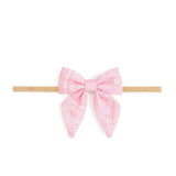 Pink Bandana Western Bow Baby Headband