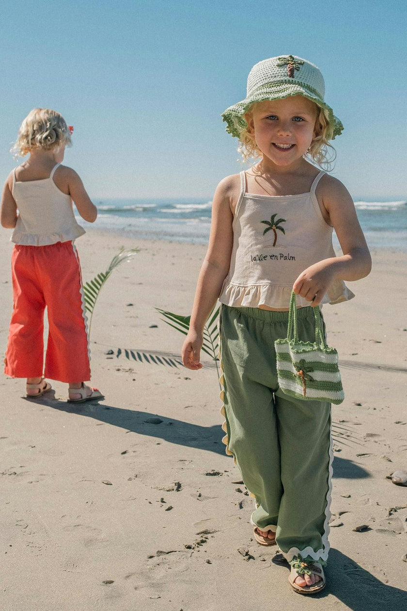 Wide-Leg Pant Set in La Vie en Palm