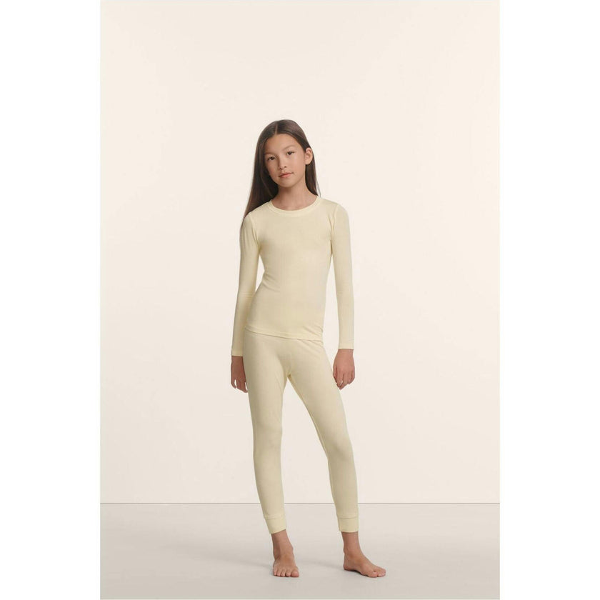 Kids TENCEL™ Modal Unisex Long PJ Set, Yellow