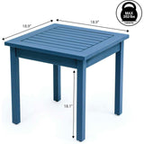Archer 18.9" Modern Classic Square Slatted Solid Acacia Wood Indoor/Outdoor Adirondack Side Table