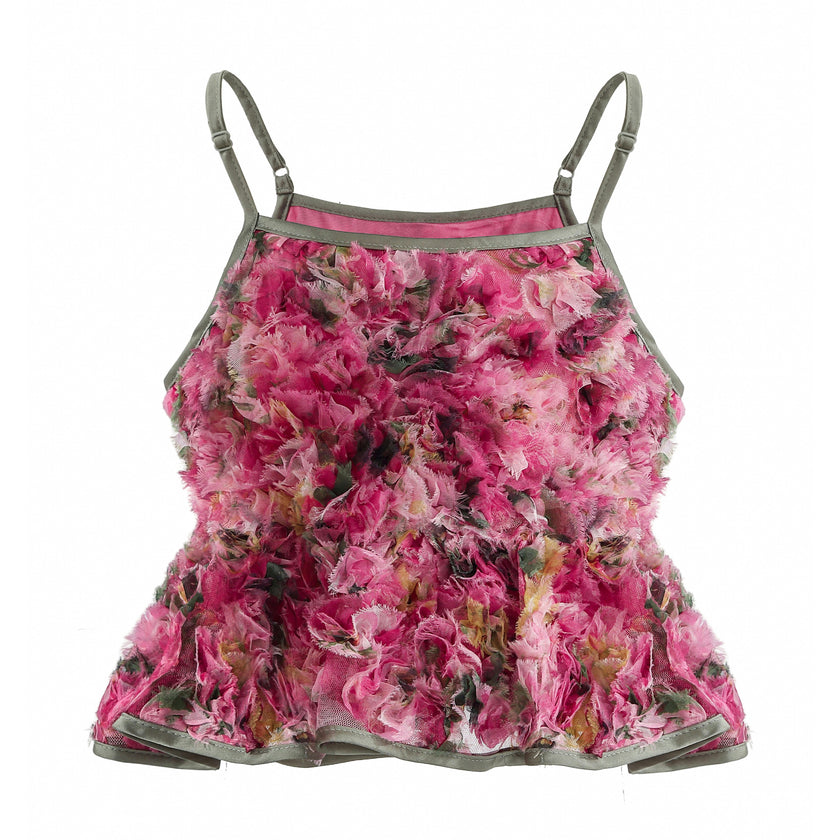 Pink Zinnia Textured Skirt Set